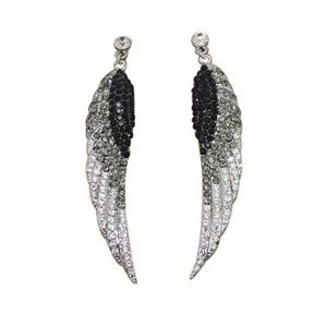 6 Carat Total Weight Lab Created Diamond Angel Wing Earrings NWT New Gothic Y2K